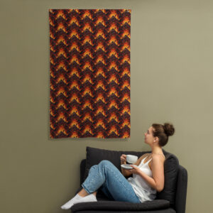 Geometric Fire Flag