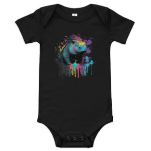 Splattered Gothippo Baby short sleeve one piece