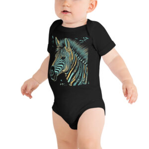 Ethereal Zebra Baby short sleeve one piece
