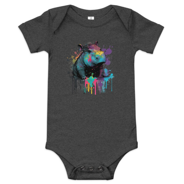 Splattered Gothippo Baby short sleeve one piece - Image 2