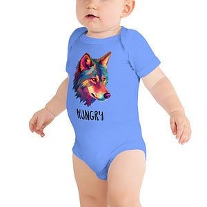 Hungry Wolf Baby short sleeve one piece