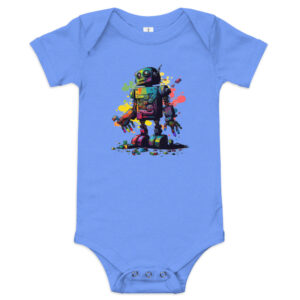 Splattered Mech Baby short sleeve one piece