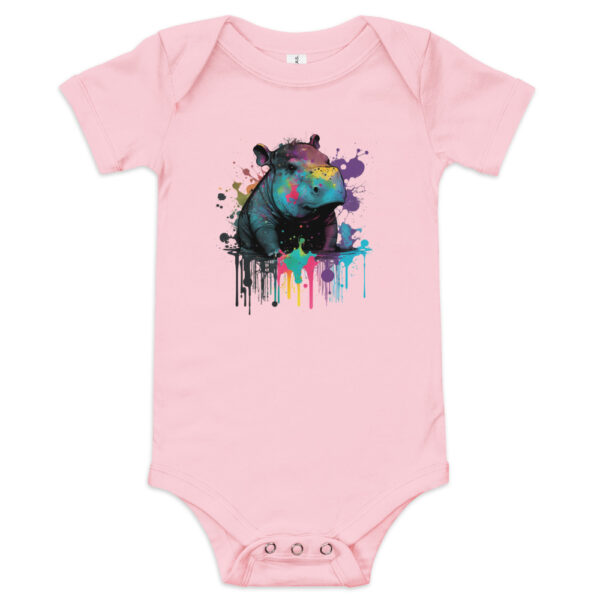 Splattered Gothippo Baby short sleeve one piece - Image 5