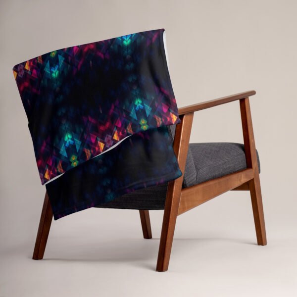 Dark Geometric Throw Blanket - Image 2