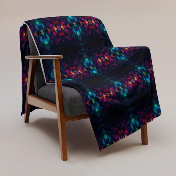 Dark Geometric Throw Blanket