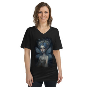 Blue Fairy Unisex Short Sleeve V-Neck T-Shirt