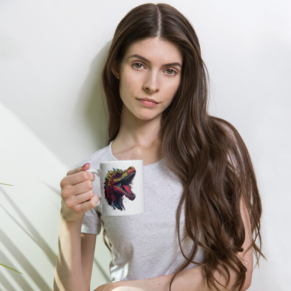 Gothic Raptor White glossy mug - Image 2