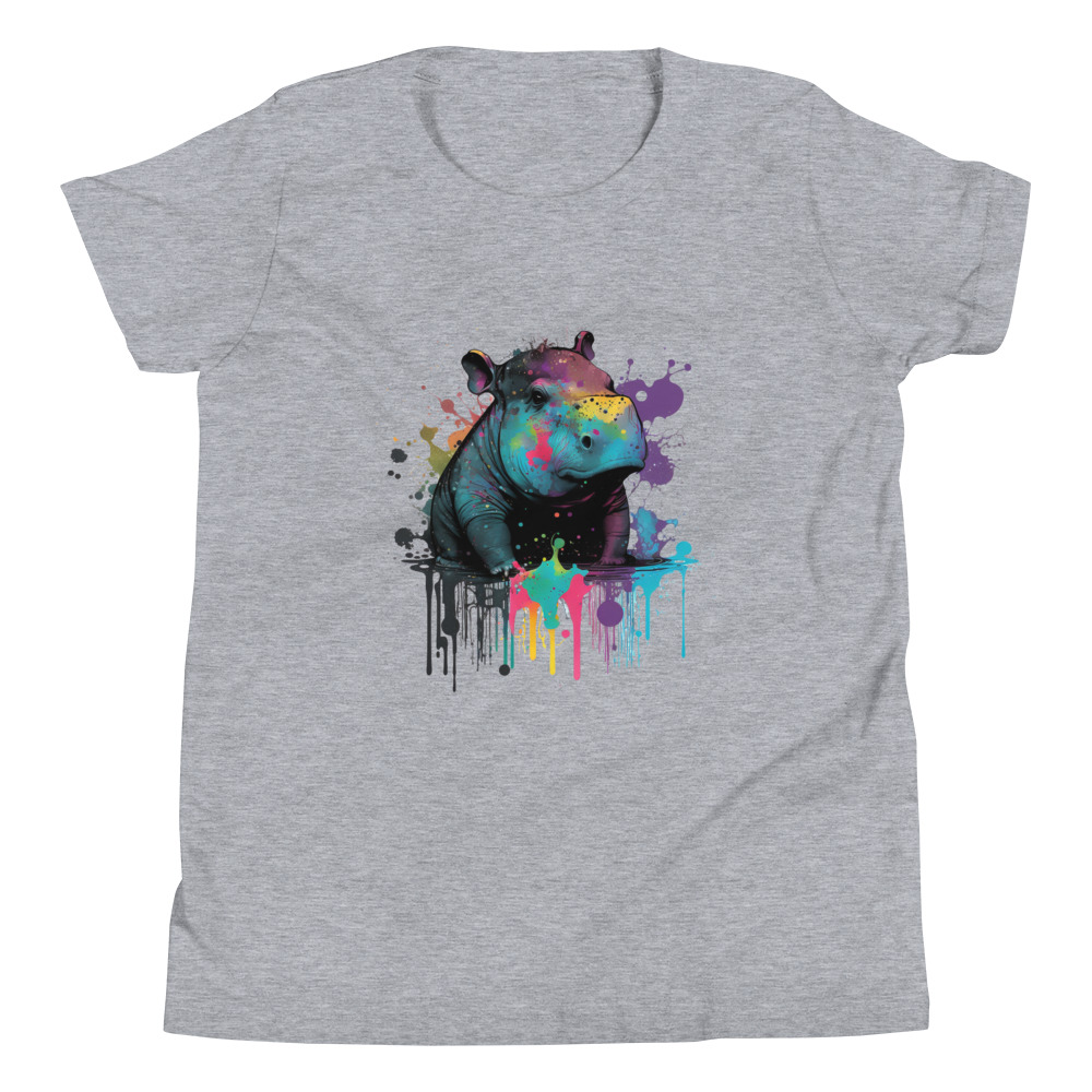 Goth Hippo Youth Short Sleeve T-Shirt - Image 10