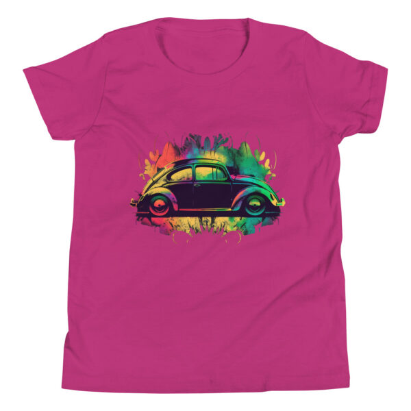 Multicolor Gothic VW Bug Youth Short Sleeve T-Shirt - Image 6