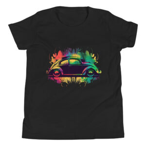 Multicolor Gothic VW Bug Youth Short Sleeve T-Shirt