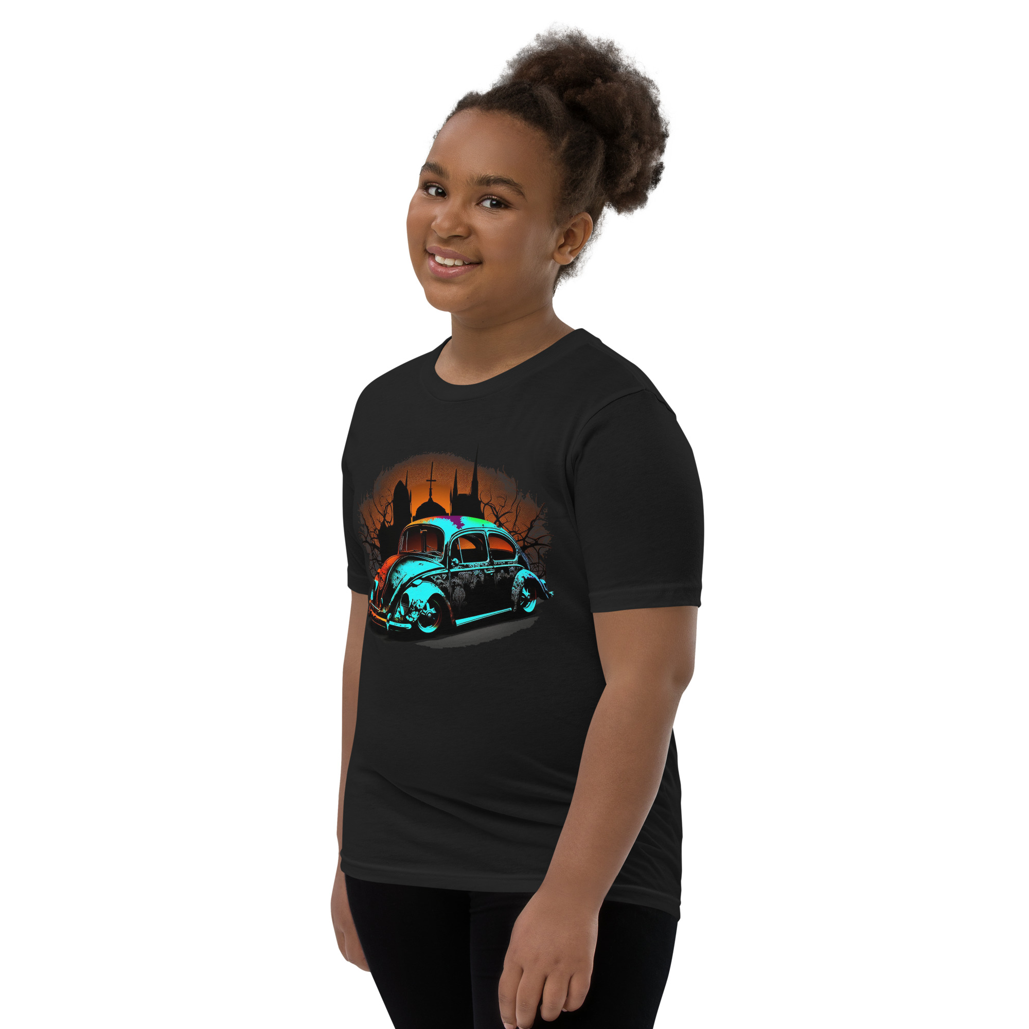 Broken VW Bug Youth Short Sleeve T-Shirt - Image 2