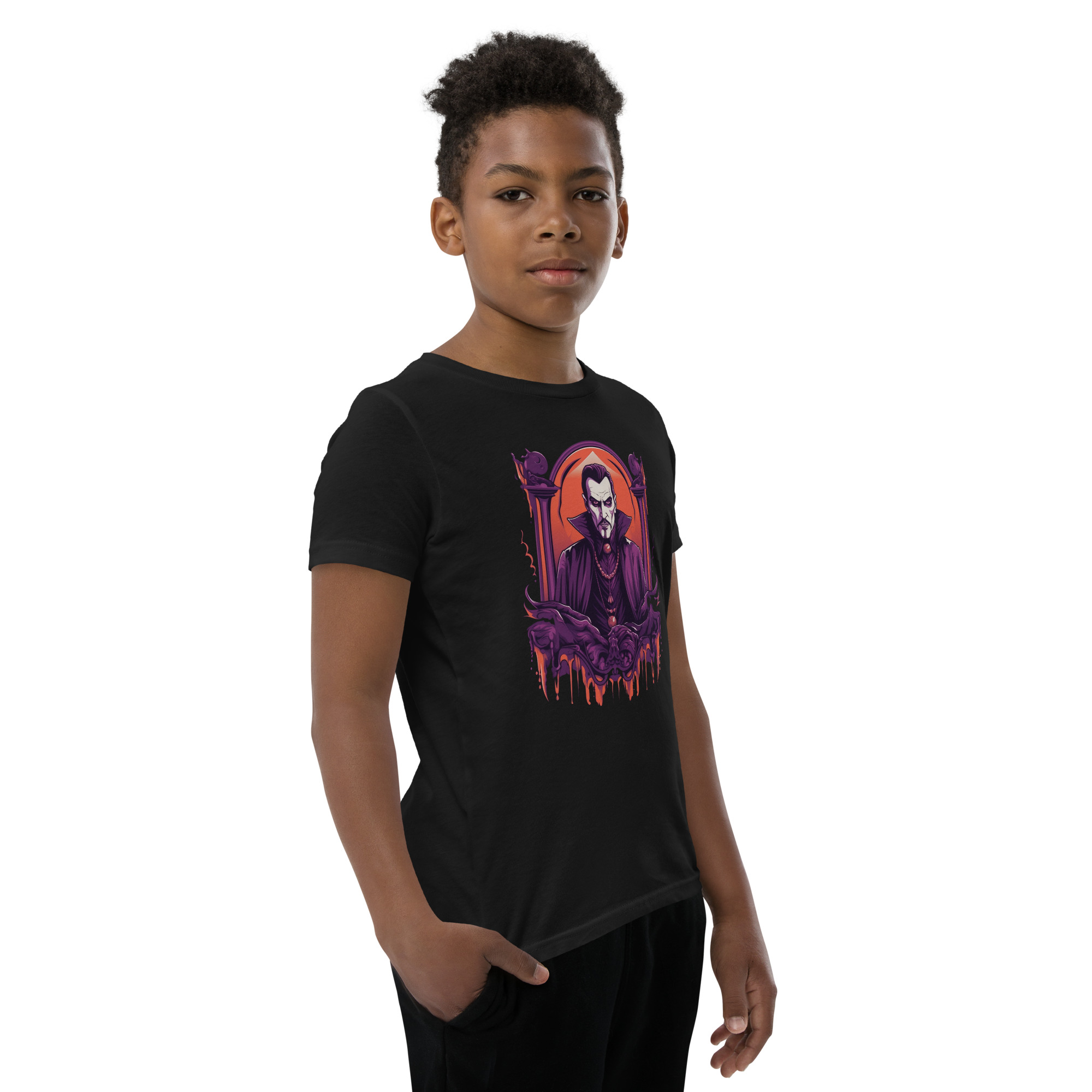 Dark Dracula Youth Short Sleeve T-Shirt - Image 3