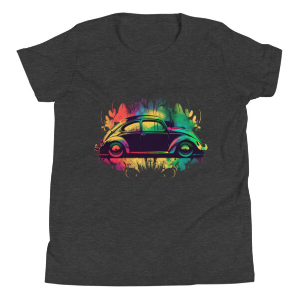 Multicolor Gothic VW Bug Youth Short Sleeve T-Shirt - Image 4