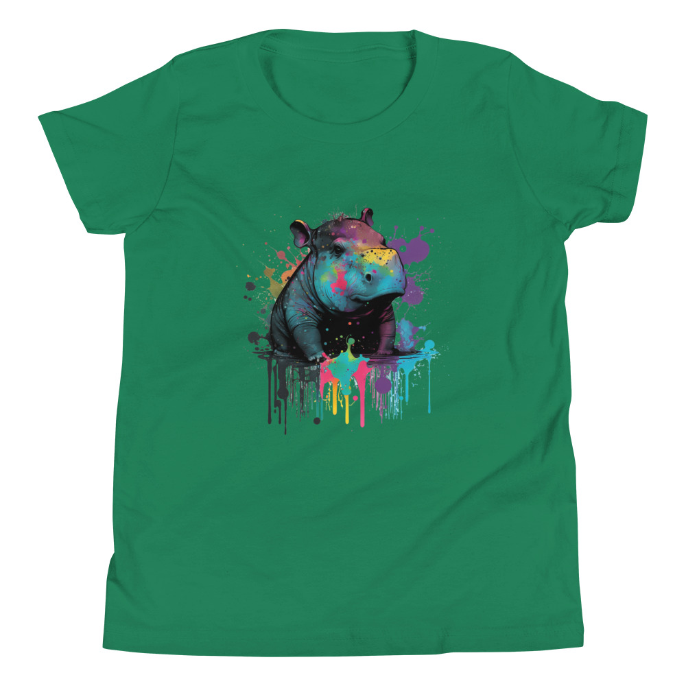 Goth Hippo Youth Short Sleeve T-Shirt - Image 8