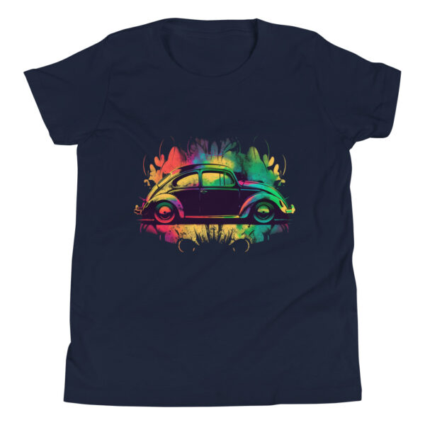 Multicolor Gothic VW Bug Youth Short Sleeve T-Shirt - Image 2