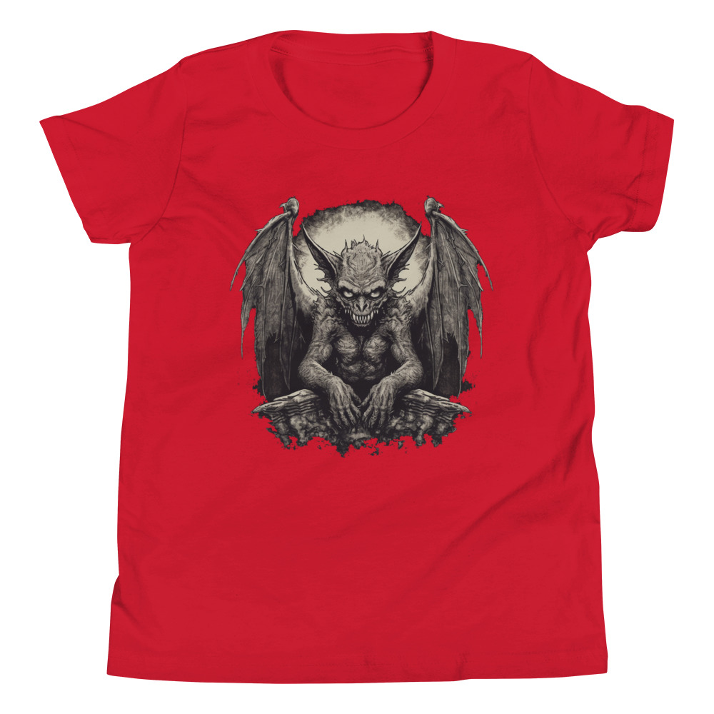 Evil Gargoyle Youth Short Sleeve T-Shirt - Image 3