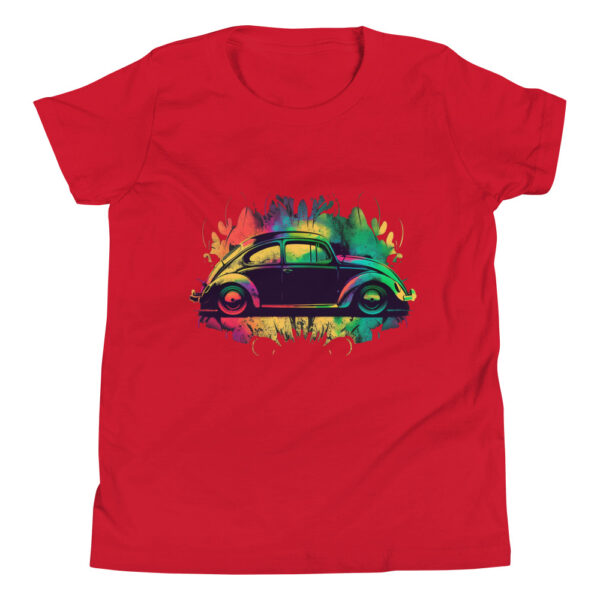 Multicolor Gothic VW Bug Youth Short Sleeve T-Shirt - Image 3