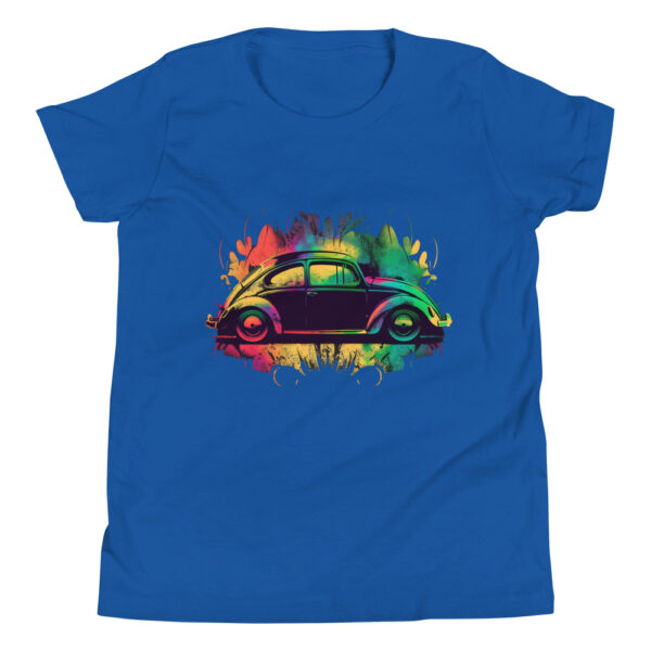 Multicolor Gothic VW Bug Youth Short Sleeve T-Shirt - Image 5