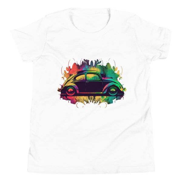 Multicolor Gothic VW Bug Youth Short Sleeve T-Shirt - Image 11