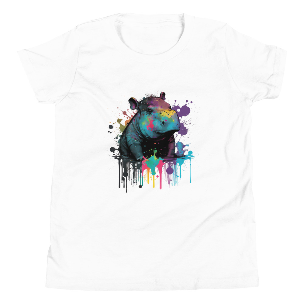 Goth Hippo Youth Short Sleeve T-Shirt - Image 11