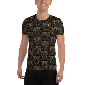 Gothic Tiles All-Over Print Men's Athletic T-shirt