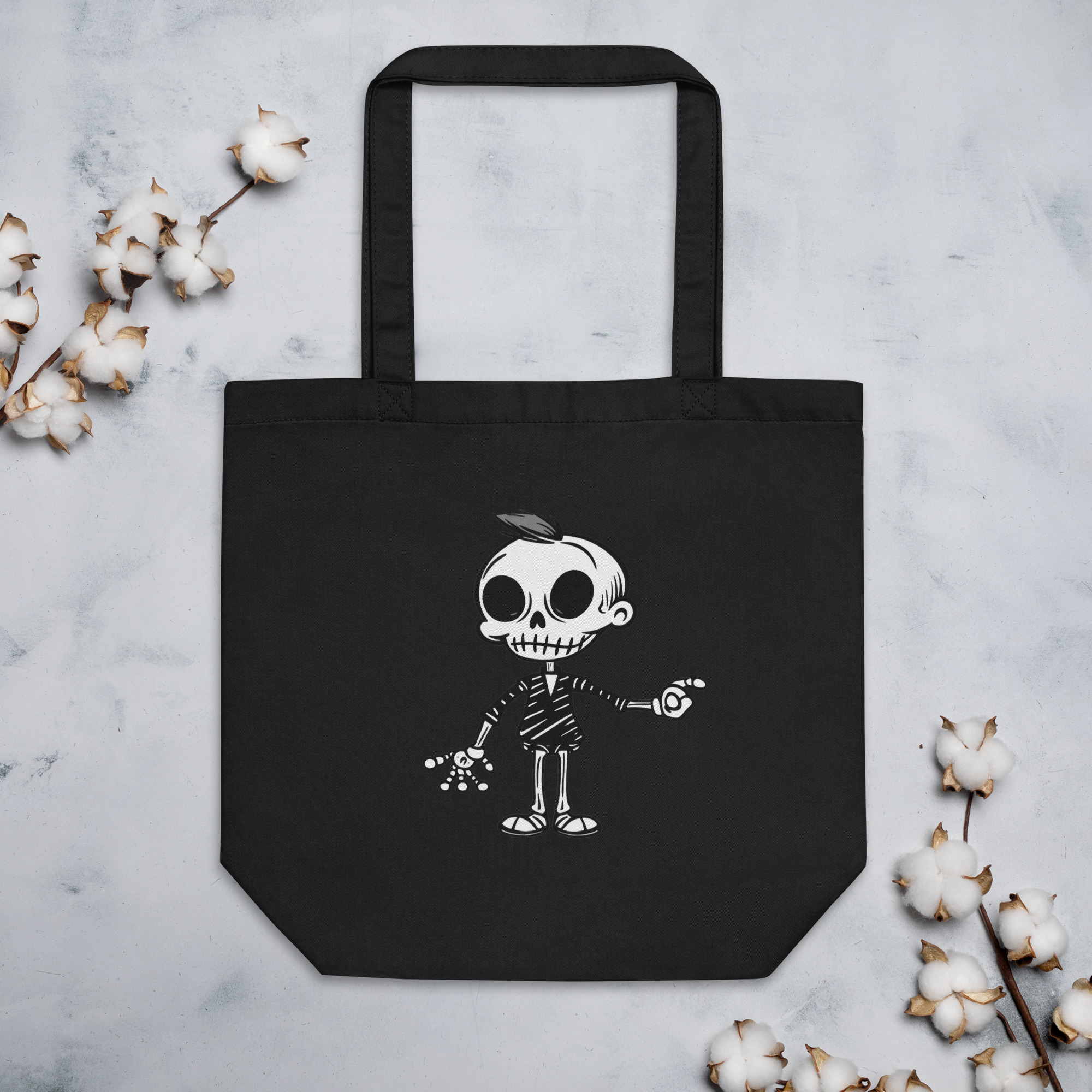 B&W Skelly Eco Tote Bag